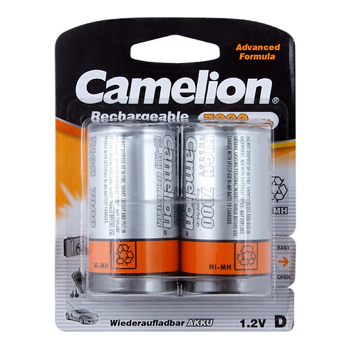 ����������� D: Ni-Mh (������-���������������) 7000mAh 1,2V CAMELION /2/6/60
