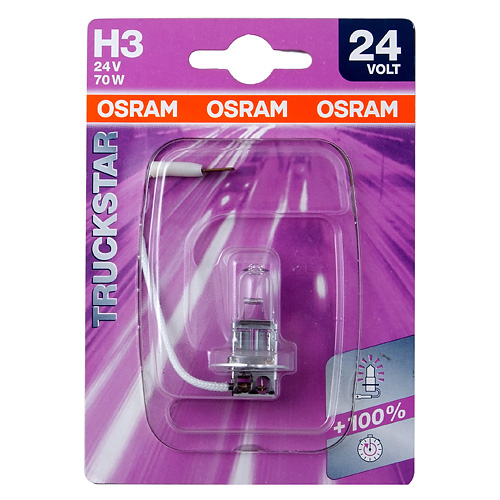 ��������� H3 (70) PK22s +100% TRUCKSTAR (�������) 24V OSRAM /1/10