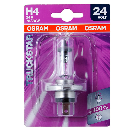 ��������� H4 (75/70) P43t-38 +100% TRUCKSTAR (�������) 24V OSRAM /1/10