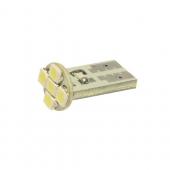  T10W (W2,1x9,5d) 5 SMD 3528 WHITE 6000K 90   12V MEGAPOWER /10 /100