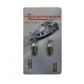  T4W (BA9s) LED STANDARD BLUE  (2) 12   12V MEGAPOWER /1 /50