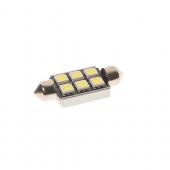  C5W (SV8,5) 6 SMD 5050 WHITE 6000K 39 120  24V MEGAPOWER /10 /100