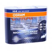  H4 (60/55) P43t-38+110% NIGHT BREAKER UNLIMITED (, 2) 12V OSRAM /1/10 NEW