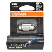 Автолампа C5W (SV8.5/8) 35мм LED PREMIUM WARM WHITE 4000K (блистер) 12V OSRAM /1/5 NEW