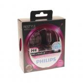  H4 (60/55) P43t-38+60% COLOR VISION PURPLE 3350K (2) 12V PHILIPS /1/5 NEW