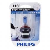  H11 (55) PGJ19-2 CrystalVision 4300K () 12V PHILIPS /1/10 NEW